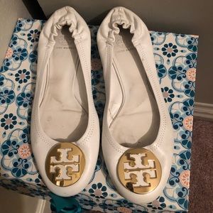 White Tory Burch flats